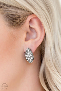 Paparazzi Revenue Avenue Gunmetal Black Clip On Earrings Hematite