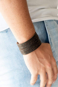 Paparazzi Rude and Wrangle Brown Urban Leather Bracelet