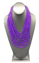 Load image into Gallery viewer, Paparazzi Rio Rainforest Long Purple and Silver Seed Bead Necklace
