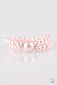 Paparazzi Romantic Redux - Pink Pearl Stretch Bracelet