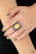 Load image into Gallery viewer, Paparazzi Royal Roamer Yellow Stone Ring
