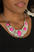 Load image into Gallery viewer, Ruler in Flavor Silver Necklace with Colorful Accents - Choose from Pink or Purple
