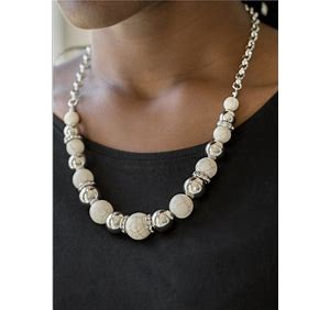 The Ruling Class Necklace and Ruling Class Radiance Bracelet White Stone - Jewelry Set 20