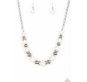 The Ruling Class Necklace and Ruling Class Radiance Bracelet White Stone - Jewelry Set 20