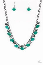 Load image into Gallery viewer, Runway Rebel and Gunmetal Black Short Necklace - Choose Green, Pink, or Red
