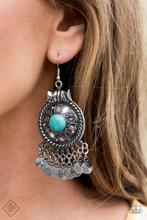 Rural Rhythm Blue Turquoise Earrings Paparazzi Fashion Fix SSF0520