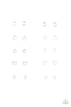 Load image into Gallery viewer, Paparazzi - Starlet Shimmer - Geometric Shapes Post Earrings - Silver and Gold -SS14
