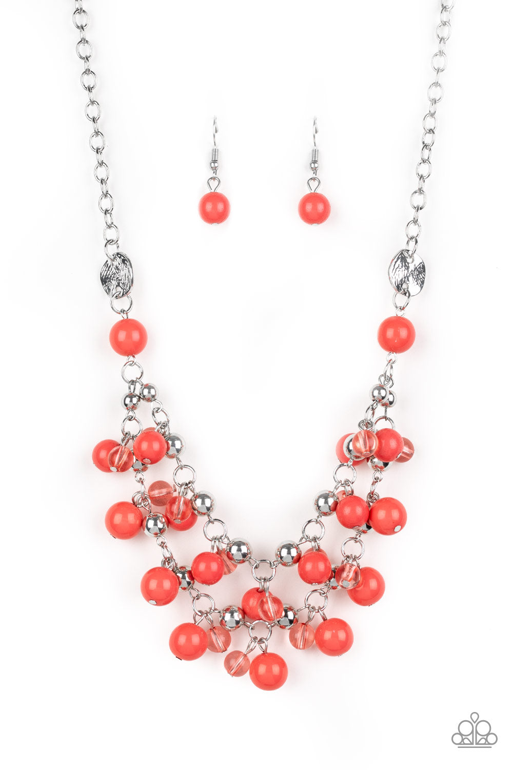 Paparazzi - Seaside Soiree - Orange Necklace