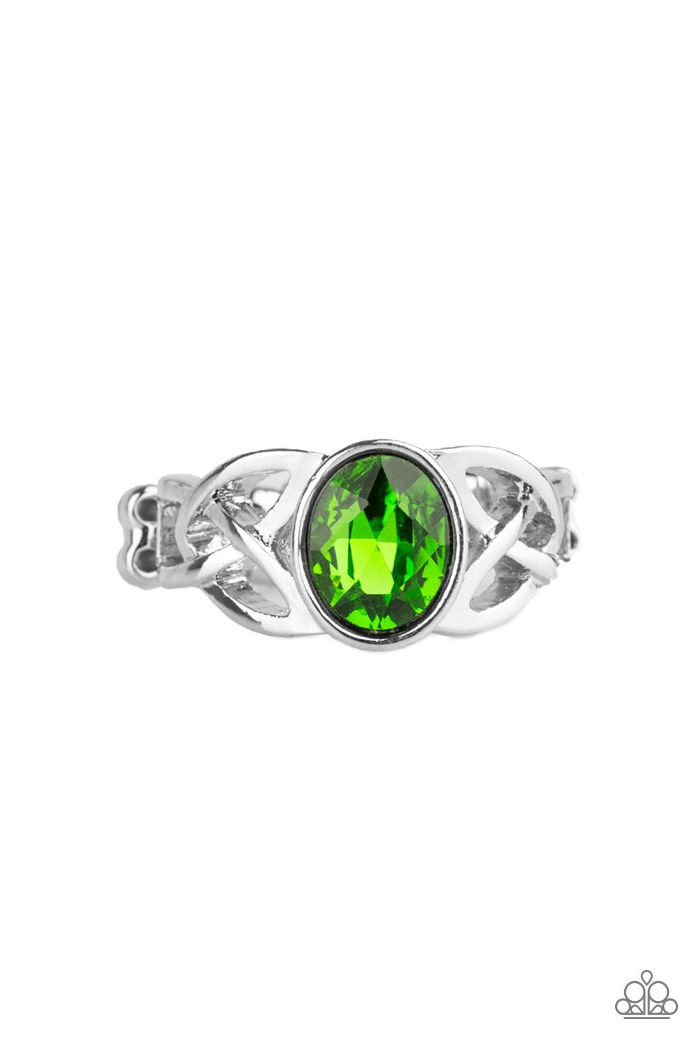 Shimmer Splash Green Ring