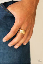 Load image into Gallery viewer, Paparazzi Sideswiped Men&#39;s Gold Ring
