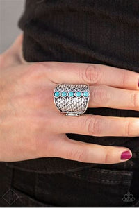 Simply Santa Fe - A Line in the Sandstone Turquoise Ring