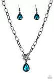 Load image into Gallery viewer, So Sorority Necklace with Toggle Clasp on Gunmetal Chain - Choose from Blue, Pink, Purple
