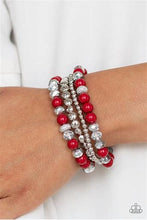 Load image into Gallery viewer, Flirtatiously Florida Necklace and Socialize Bracelet - Red Jewelry Set 33
