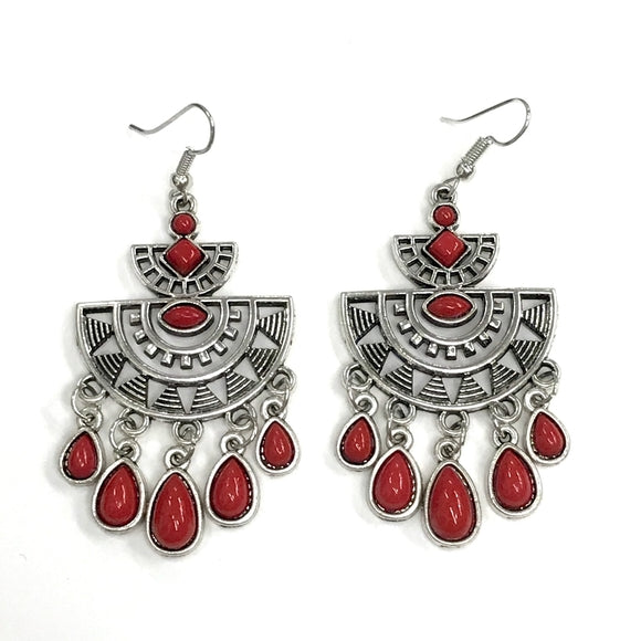 Paparazzi SOL Sparkling Red Earrings Fashion Fix Exclusive February 2020