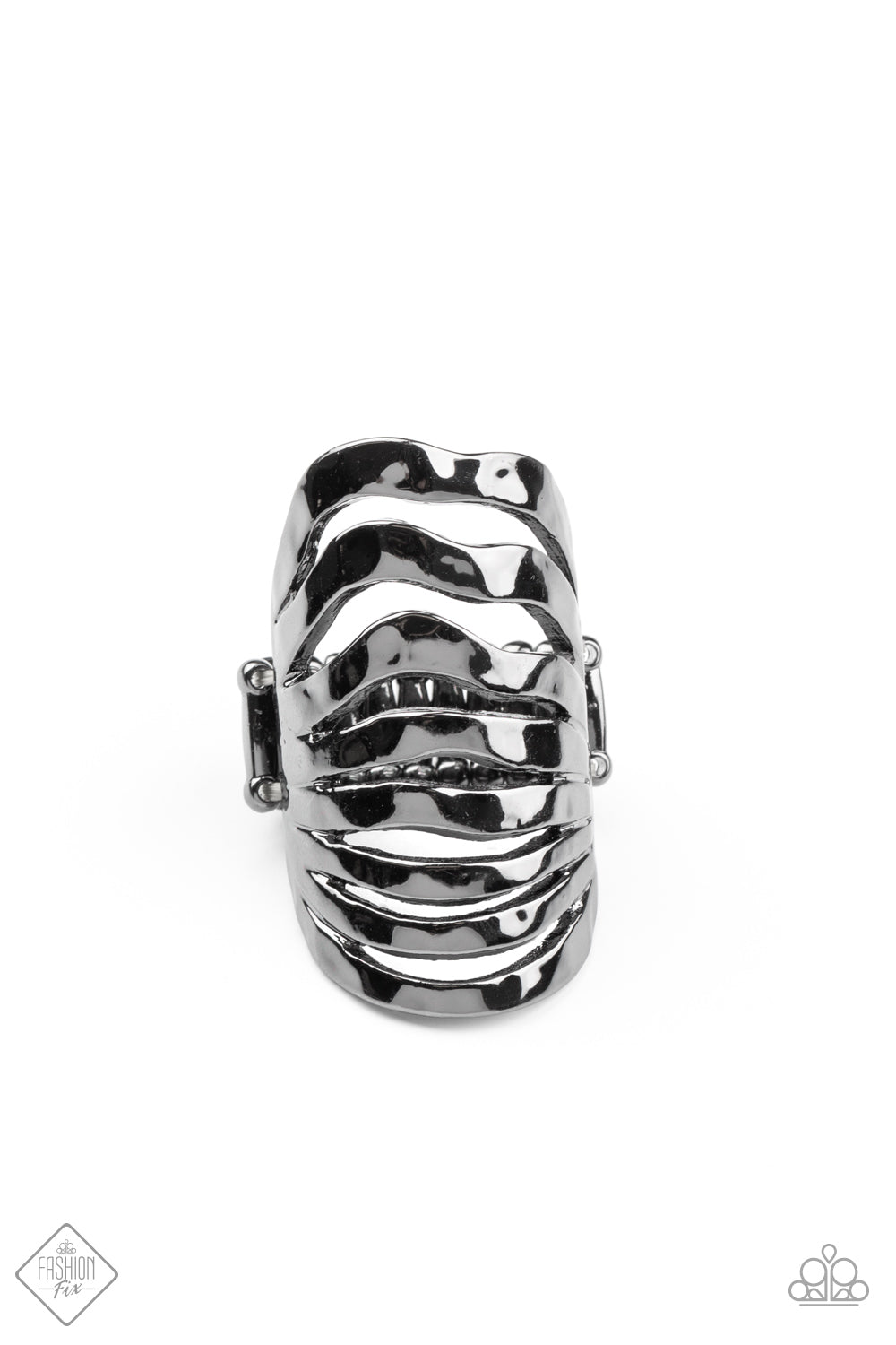 Sound Wave Black Ring