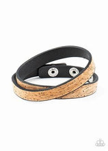 Load image into Gallery viewer, Paparazzi Space Warp -Long Cork Wrap Bracelet in Cooper
