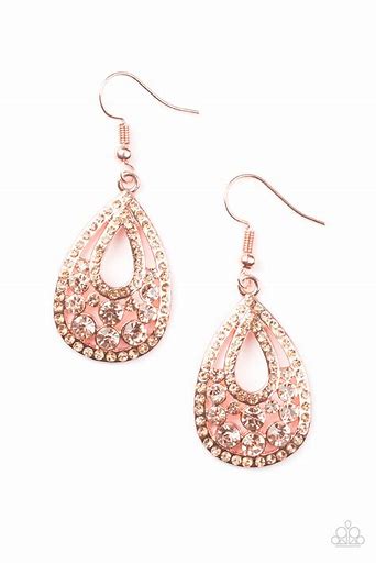 Paparazzi Sparkling Stardom Earrings with Topaz Rhinestones