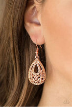 Load image into Gallery viewer, Paparazzi Sparkling Stardom Earrings with Topaz Rhinestones
