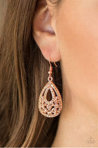 Paparazzi Sparkling Stardom Earrings with Topaz Rhinestones