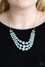 Load image into Gallery viewer, Spring Social Blue Pearl Three Strand Necklace
