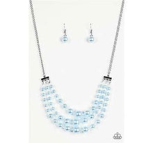 Load image into Gallery viewer, Spring Social Blue Pearl Three Strand Necklace
