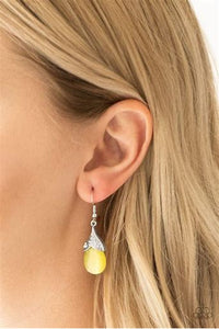Paparazzi Spring Dew Yellow Moonstone Earrings