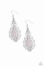 Load image into Gallery viewer, Paparazzi Sprinkle the Sparkle Pink Pearl and Rhinestone Earrings
