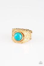 Load image into Gallery viewer, Stand Your Ground Gold and Turquoise Ring
