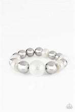 Load image into Gallery viewer, Paparazzi Starstruck Shimmer White Glittery Bracelet
