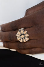 Load image into Gallery viewer, Paparazzi Stone Gardenia Floral Design Ring - Choose from Brown and Green
