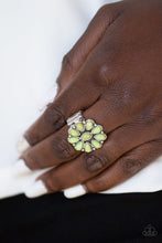 Load image into Gallery viewer, Paparazzi Stone Gardenia Floral Design Ring - Choose from Brown and Green
