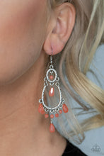 Load image into Gallery viewer, Paparazzi Summer Sorbet Earrings with Opaque Coral Beads
