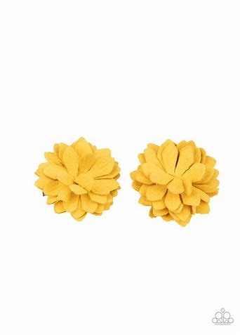 Hair Accessories - Summery Salutations - Yellow Hair Clips