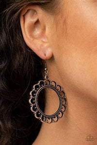 Paparazzi Sun Lounge Cooper Hoop Earrings