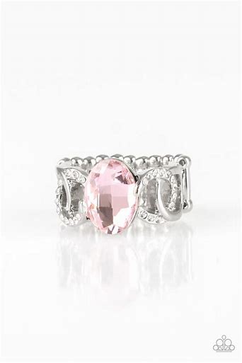 Paparazzi Supreme Bling Pink Rhinestone Ring