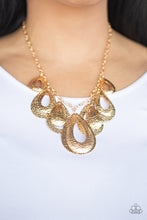 Load image into Gallery viewer, Paparazzi Teardrop Tempest Gold Necklace
