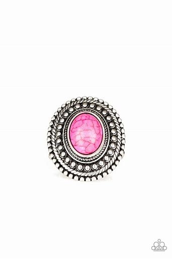 Paparazzi Terra Terrain Pink Stone Ring