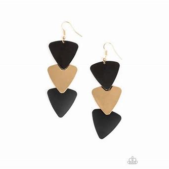 Paparazzi Terra Trek Black Earrings