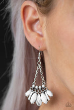 Load image into Gallery viewer, Paparazzi Terra Tribe White Silver Earrings Summer Party Pack 2019
