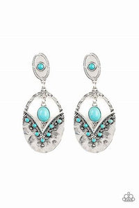 Terra Tribute Blue Earrings Paparazzi