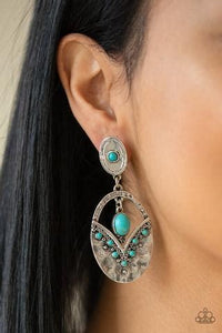 Terra Tribute Blue Earrings Paparazzi