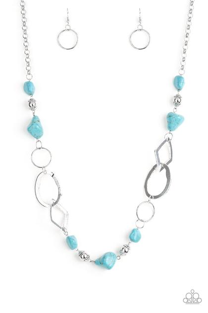 Paparazzi That's Terra-ific! Long Turquoise Blue Necklace