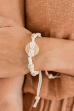 Load image into Gallery viewer, Fashion Fix Sunset Sightings - The Road KNOT Taken White Macrame Bracelet - Nov 20
