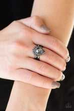 Load image into Gallery viewer, Till Queendom Come Black Hematite Rhinestone Ring
