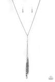 Load image into Gallery viewer, Paparazzi Timeless Tassel - Long SilverPearl Necklace with Tassel
