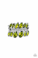 Load image into Gallery viewer, Paparazzi Timeless Tier Lime Green Marquise Rhinestone Ring
