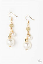 Load image into Gallery viewer, Paparazzi Timeless Traditional Gold Pearl Earrings
