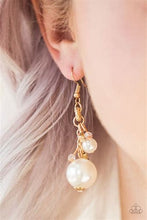 Load image into Gallery viewer, Paparazzi Timeless Traditional Gold Pearl Earrings
