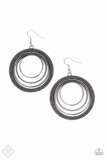 Paparazzi Totally Textured Hoop Earrings  - Fashion Fix March 2019