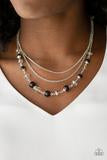 Load image into Gallery viewer, Paparazzi Tour de Demure Navy Black Pearl Necklace
